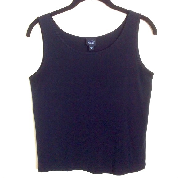 Eileen Fisher Tops - Eileen Fisher 100% Silk Black Tank Top Sz S